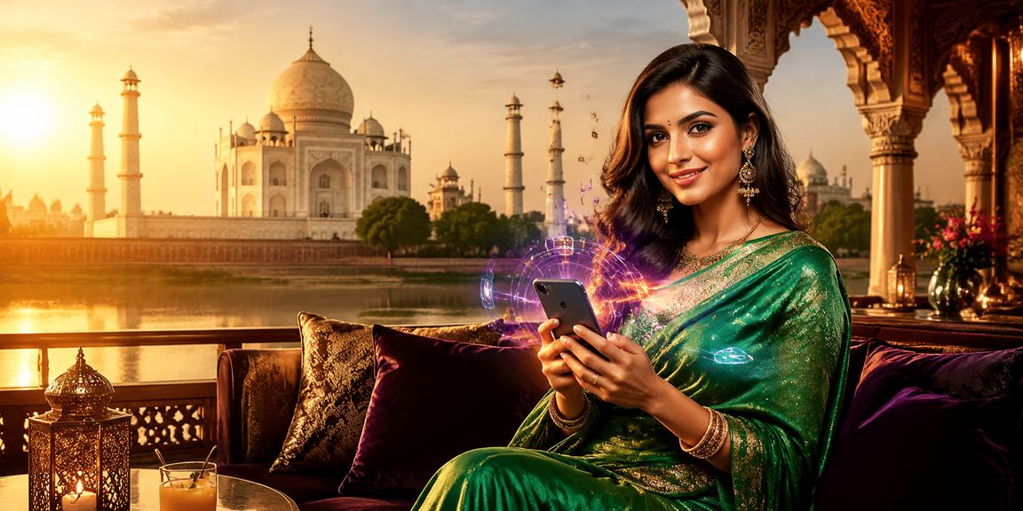 User making a deposit via mobile in Agra