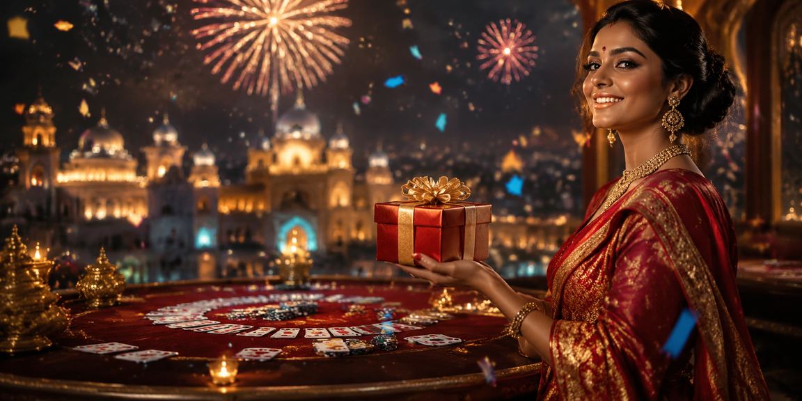 Indian female enjoying live casino game on mobile device